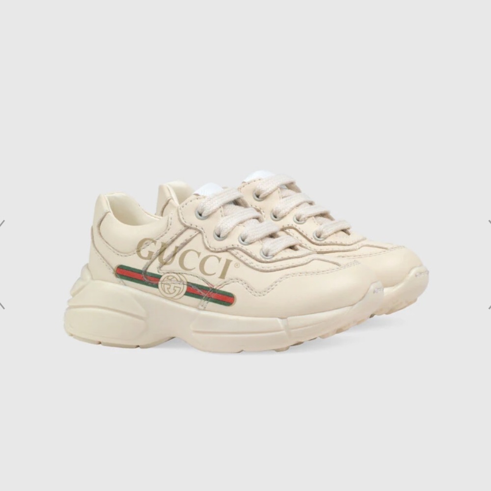 Gucci Rhyton logo leather sneakers